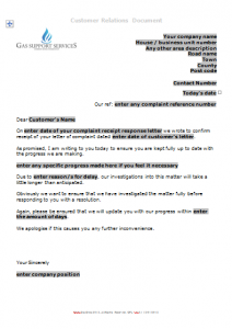 Everyday Business Forms - Complaint Progress Letter TN