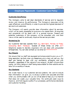 Customer Care Policy Thumbnail