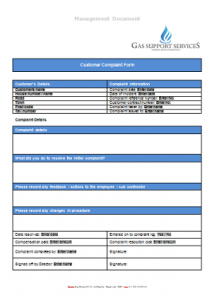 Everyday Business Forms - Customer Complaint Form TN